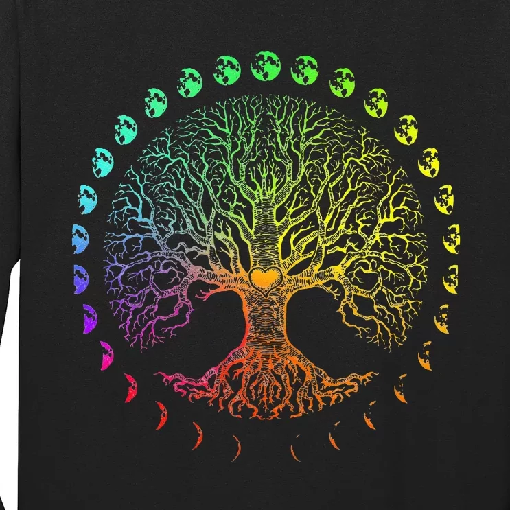 Tree Of Life Phases Of The Moon Gift Long Sleeve Shirt