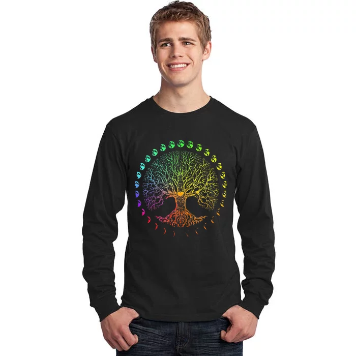 Tree Of Life Phases Of The Moon Gift Tall Long Sleeve T-Shirt