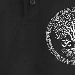 Tree Of Life With Om Symbol Yoga Zen Meditation Spiritual Dry Zone Grid Performance Polo