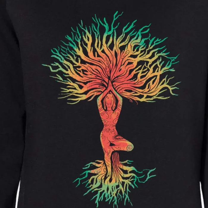 Tree Of Life Meditation Spiritual Buddhism Yoga Zen Namaste Funny Gift Womens California Wash Sweatshirt