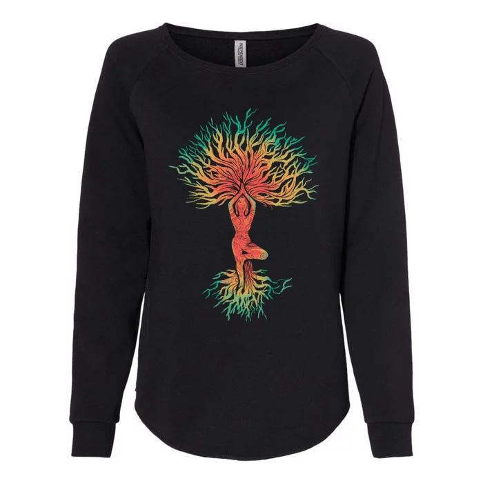 Tree Of Life Meditation Spiritual Buddhism Yoga Zen Namaste Funny Gift Womens California Wash Sweatshirt