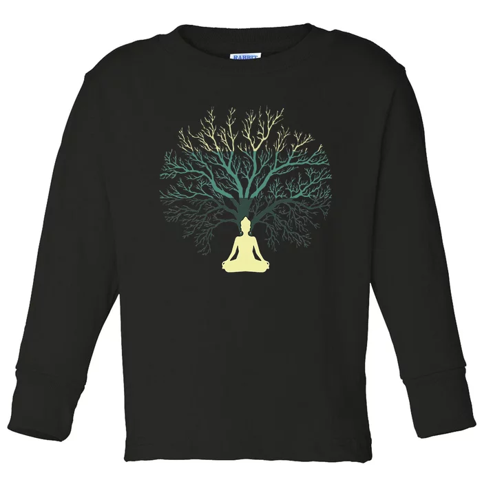 Tree Of Life Yoga Zen Meditation Buddhism Spiritual Toddler Long Sleeve Shirt