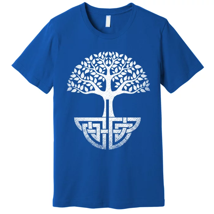 Tree Of Life Gift Spiritual Yoga Esoteric Gaelic And Celtic Gift Premium T-Shirt