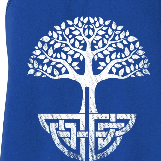 Tree Of Life Gift Spiritual Yoga Esoteric Gaelic And Celtic Gift Women's Racerback Tank