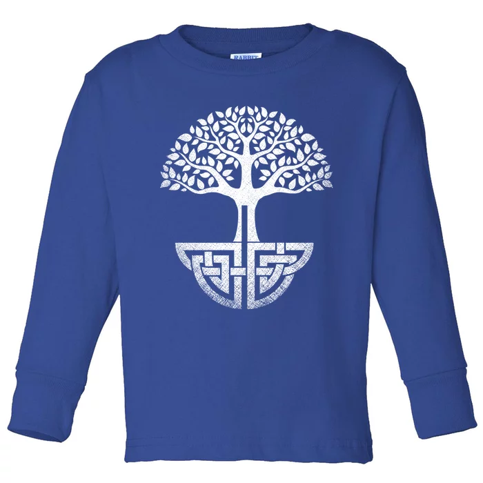 Tree Of Life Gift Spiritual Yoga Esoteric Gaelic And Celtic Gift Toddler Long Sleeve Shirt