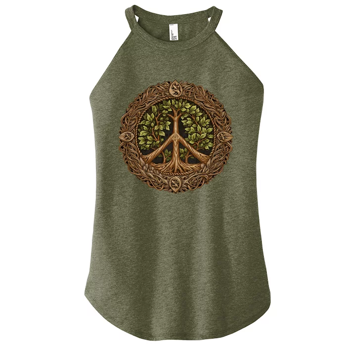 Tree Of Life Peace Women’s Perfect Tri Rocker Tank