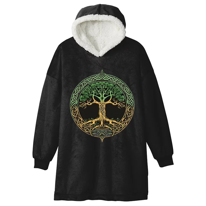 Tree of Life Yggdrasil Hooded Wearable Blanket