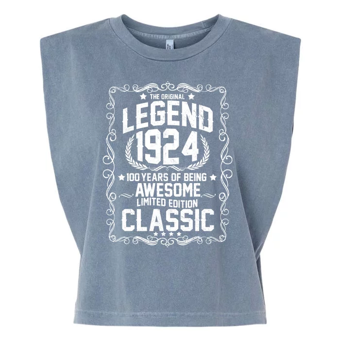 The Original Legend 1924 100th Birthday Garment-Dyed Women's Muscle Tee