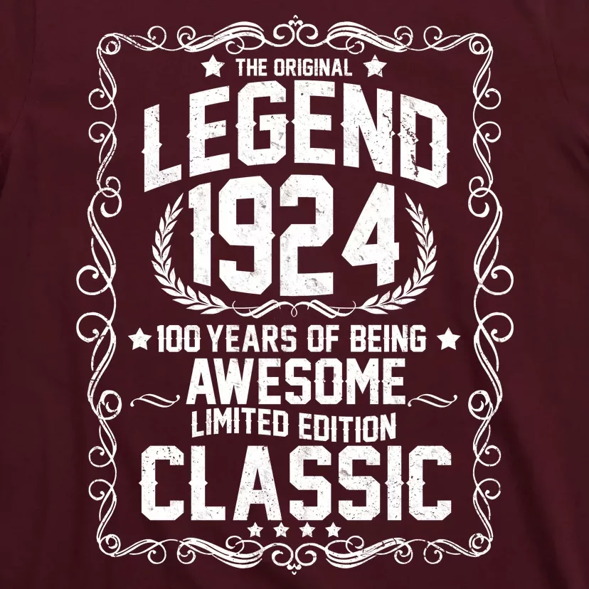 The Original Legend 1924 100th Birthday T-Shirt