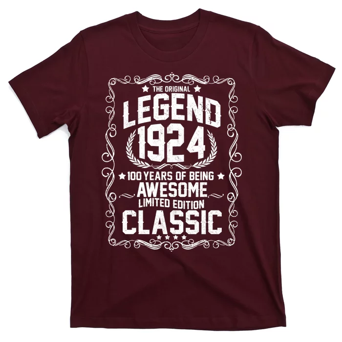 The Original Legend 1924 100th Birthday T-Shirt