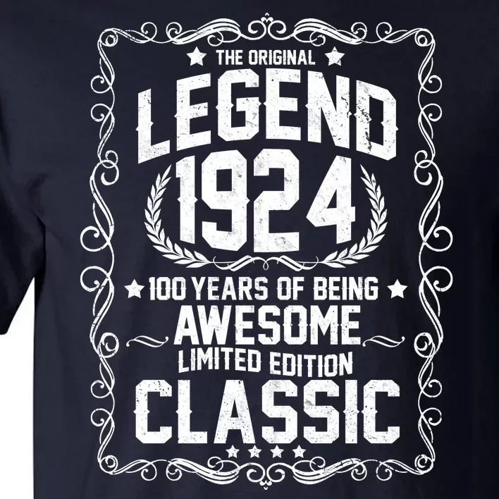 The Original Legend 1924 100th Birthday Tall T-Shirt