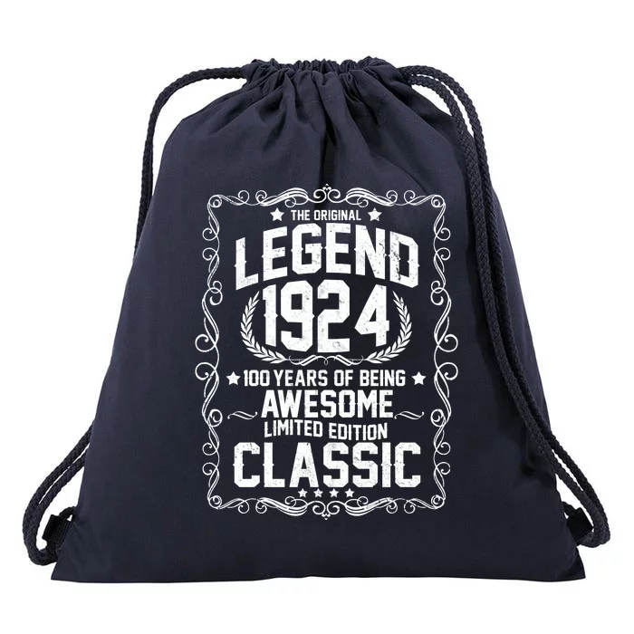 The Original Legend 1924 100th Birthday Drawstring Bag