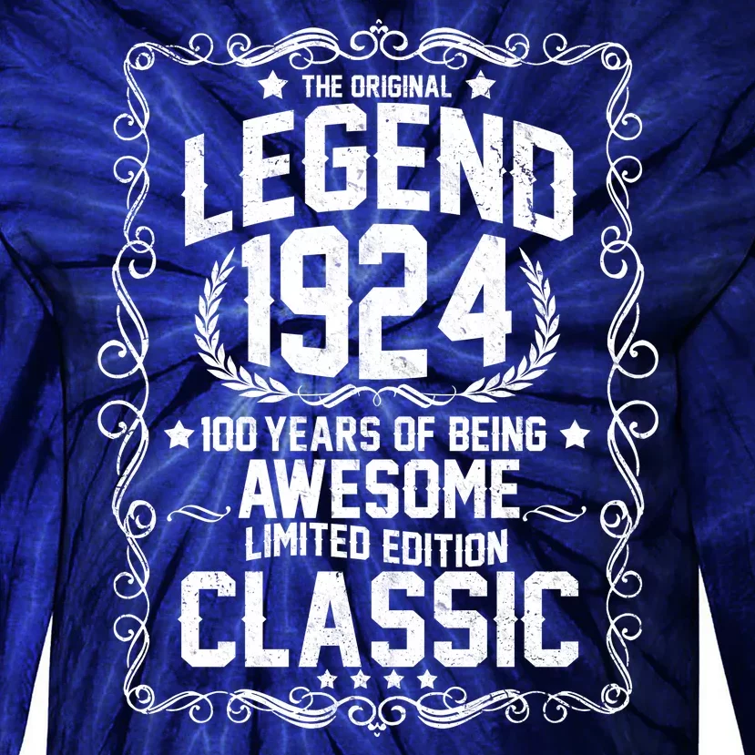 The Original Legend 1924 100th Birthday Tie-Dye Long Sleeve Shirt