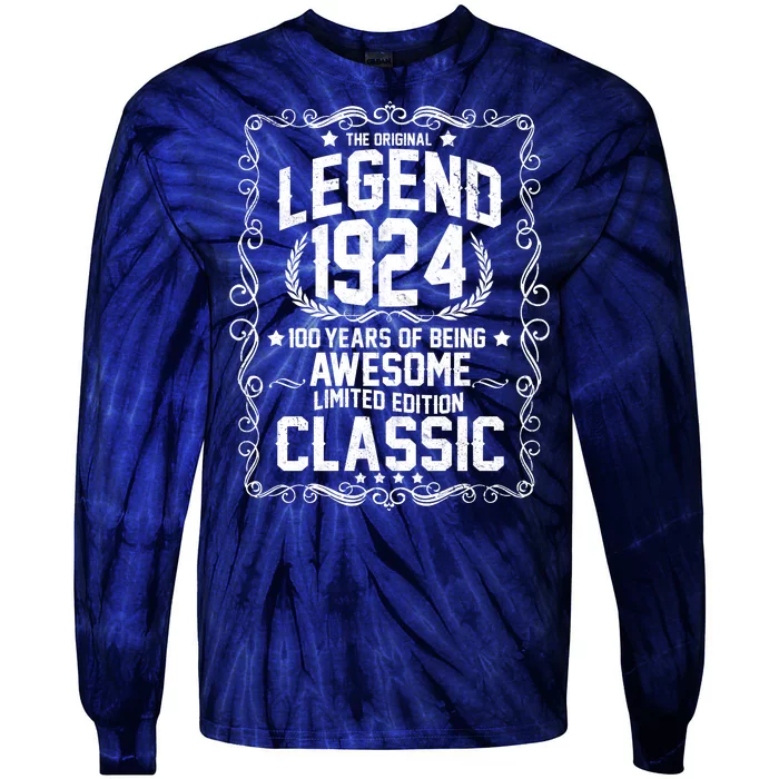 The Original Legend 1924 100th Birthday Tie-Dye Long Sleeve Shirt