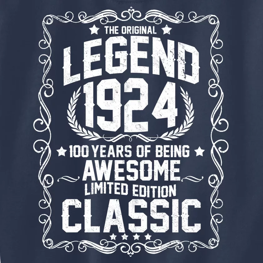 The Original Legend 1924 100th Birthday Kids Sweatshirt