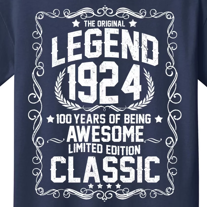 The Original Legend 1924 100th Birthday Kids T-Shirt