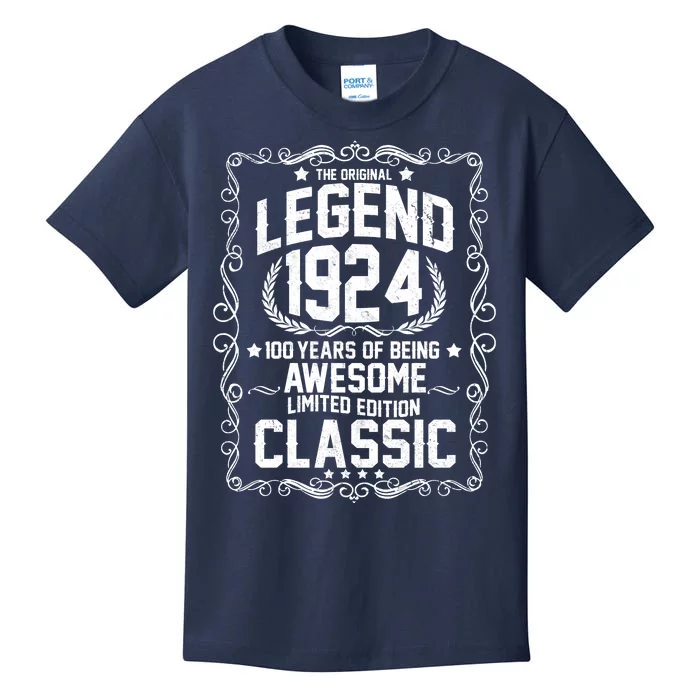 The Original Legend 1924 100th Birthday Kids T-Shirt