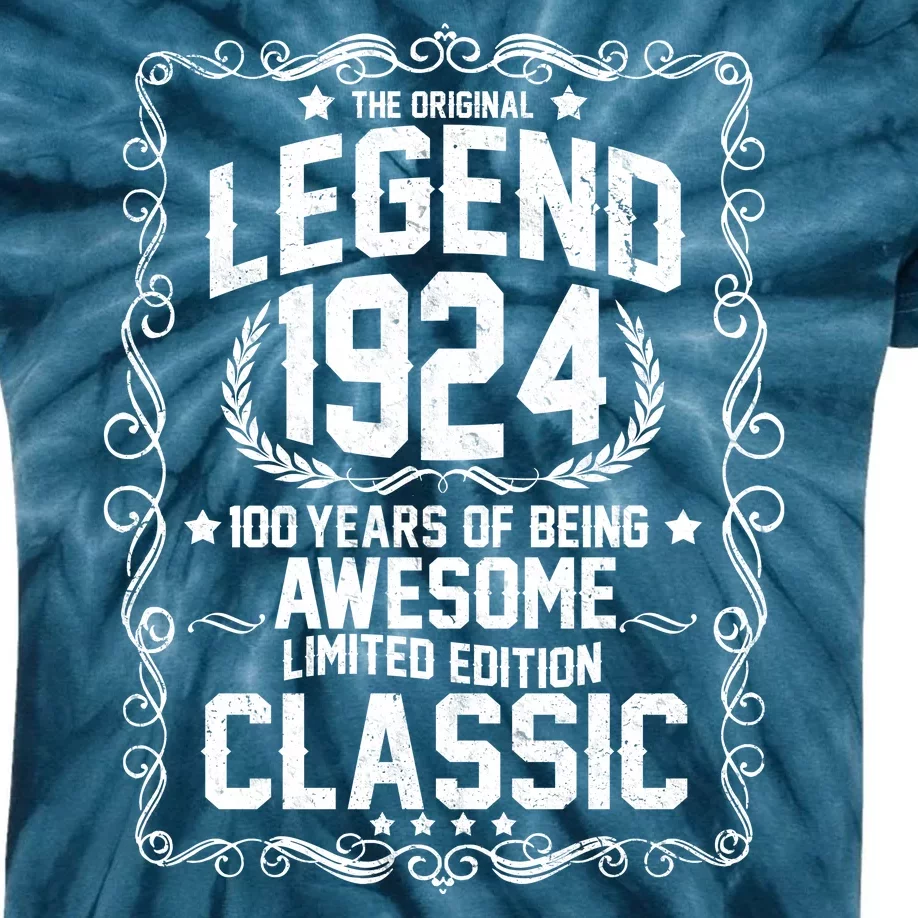 The Original Legend 1924 100th Birthday Kids Tie-Dye T-Shirt