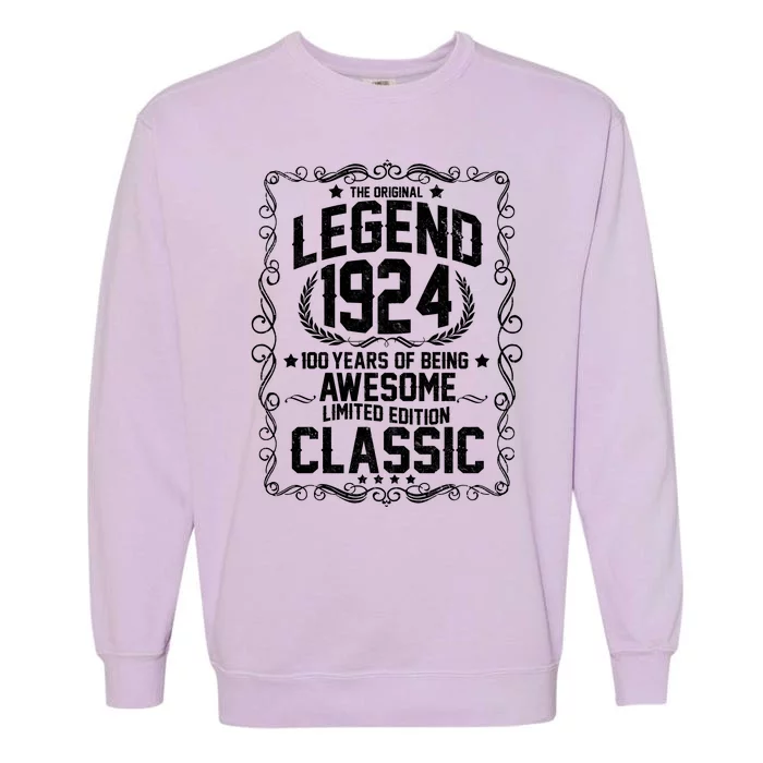 The Original Legend 1924 100th Birthday Garment-Dyed Sweatshirt