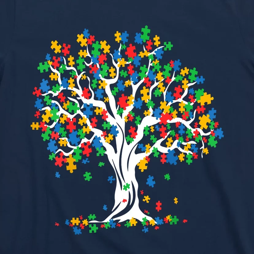 Tree Of Life Autism Awareness Month Funny Asd Supporter Gift T-Shirt