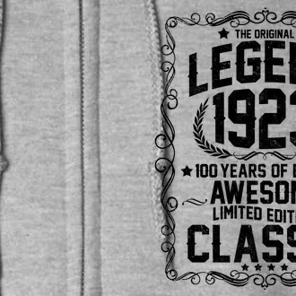 The Original Legend 1923 100th Birthday Full Zip Hoodie