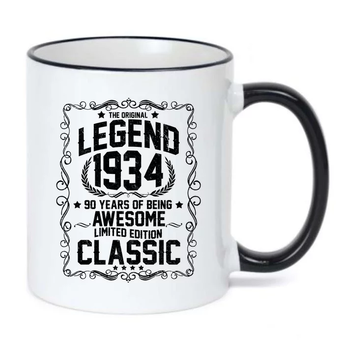 The Original Legend 1934 90th Birthday Black Color Changing Mug