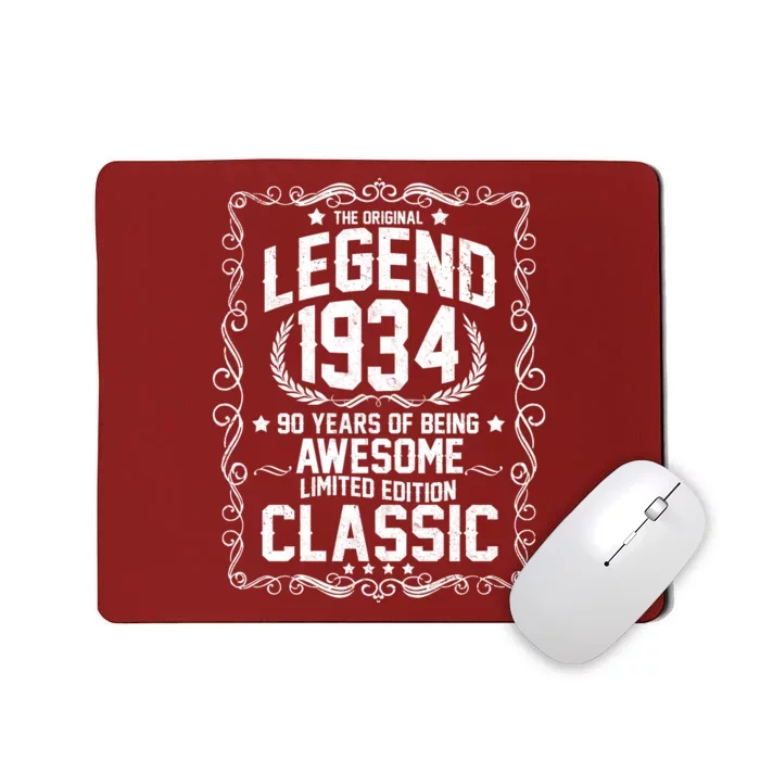 The Original Legend 1934 90th Birthday Mousepad