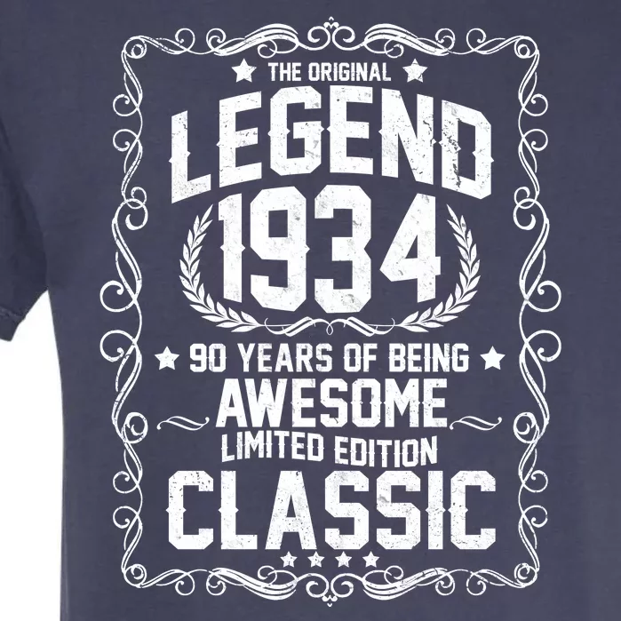 The Original Legend 1934 90th Birthday Garment-Dyed Heavyweight T-Shirt