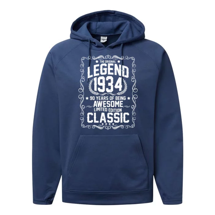 The Original Legend 1934 90th Birthday Performance Fleece Hoodie