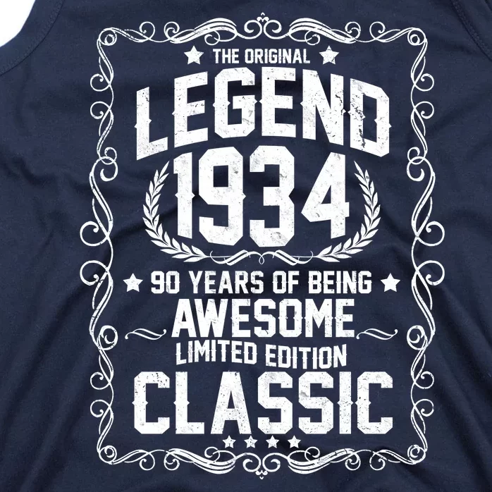 The Original Legend 1934 90th Birthday Tank Top