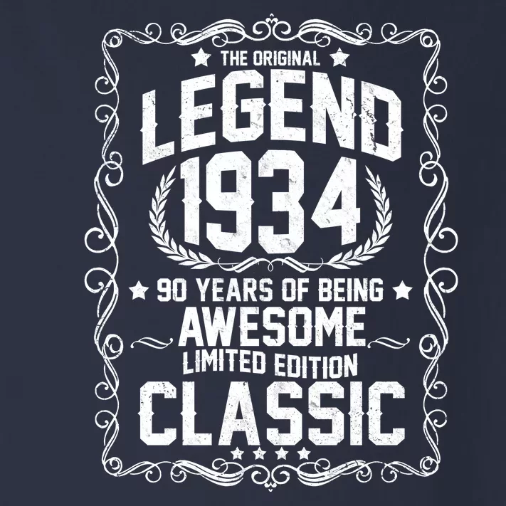 The Original Legend 1934 90th Birthday Toddler Long Sleeve Shirt