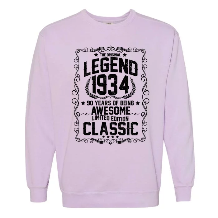 The Original Legend 1934 90th Birthday Garment-Dyed Sweatshirt