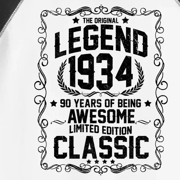 The Original Legend 1934 90th Birthday Toddler Fine Jersey T-Shirt