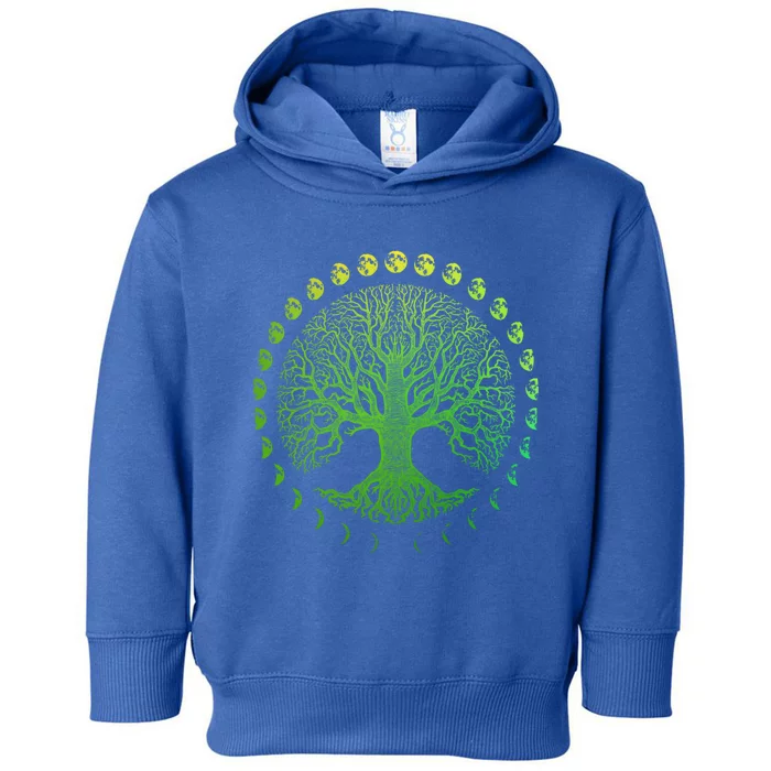 Tree Of Life Phases Of The Moon Gift Funny Gift Earth Day Gift Toddler Hoodie