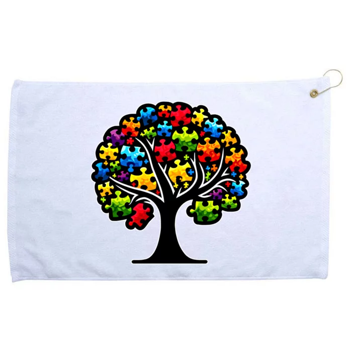 Tree Of Life Autism Awareness Month Funny Asd Supporter Gift Grommeted Golf Towel