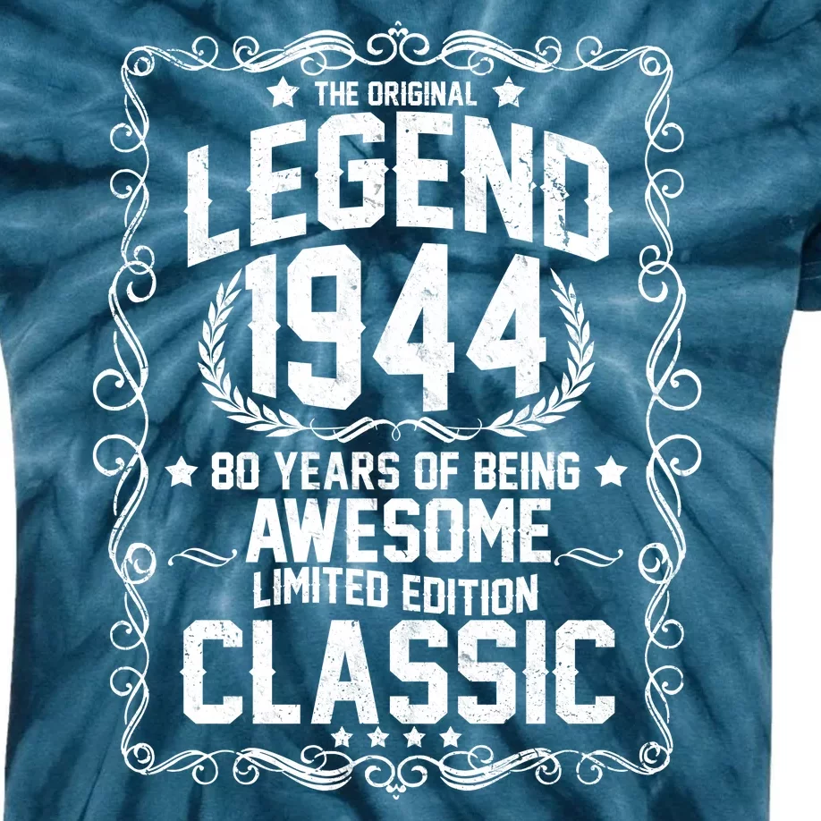 The Original Legend 1944 80th Birthday Kids Tie-Dye T-Shirt