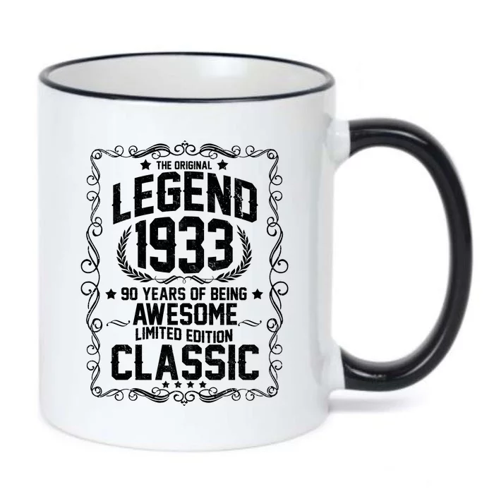 The Original Legend 1933 90th Birthday Black Color Changing Mug