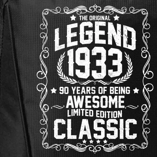 The Original Legend 1933 90th Birthday City Backpack