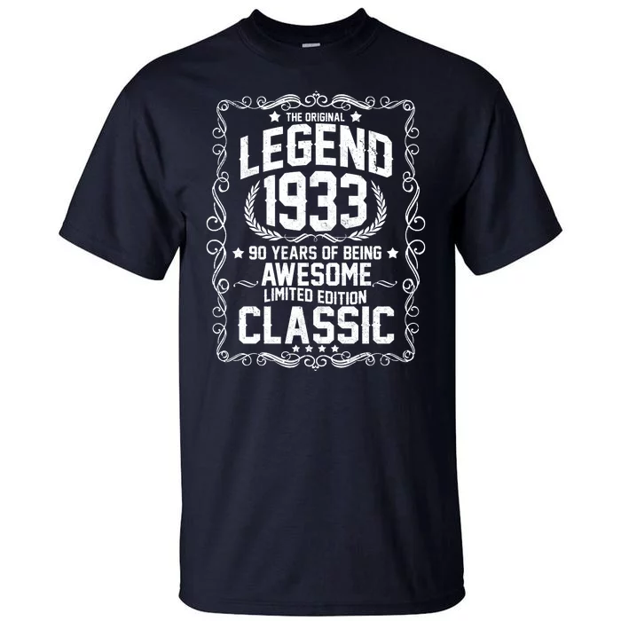 The Original Legend 1933 90th Birthday Tall T-Shirt