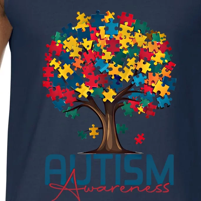 Tree Of Life Autism Awareness Month Funny Asd Supporter Gift Comfort Colors® Tank Top