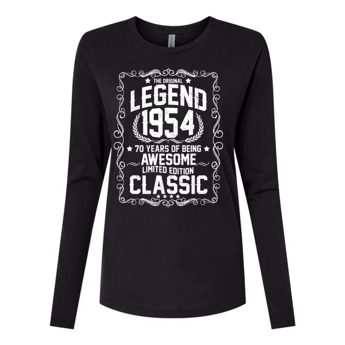 The Original Legend 1954 70th Birthday Womens Cotton Relaxed Long Sleeve T-Shirt