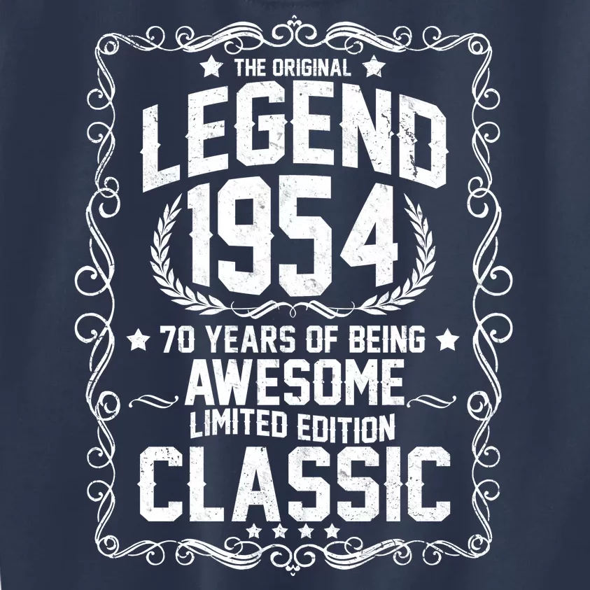 The Original Legend 1954 70th Birthday Kids Sweatshirt