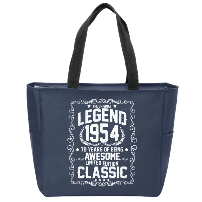 The Original Legend 1954 70th Birthday Zip Tote Bag