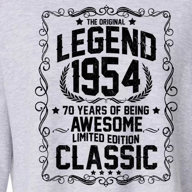 The Original Legend 1954 70th Birthday Cropped Pullover Crew