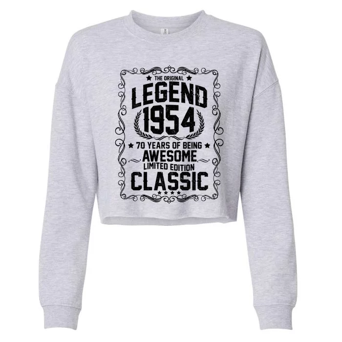 The Original Legend 1954 70th Birthday Cropped Pullover Crew