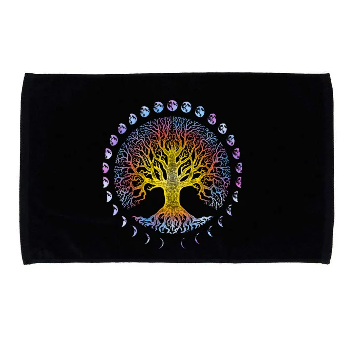 Tree Of Life Phases Of The Moon Gift Cute Gift Winter Tree Gift Microfiber Hand Towel