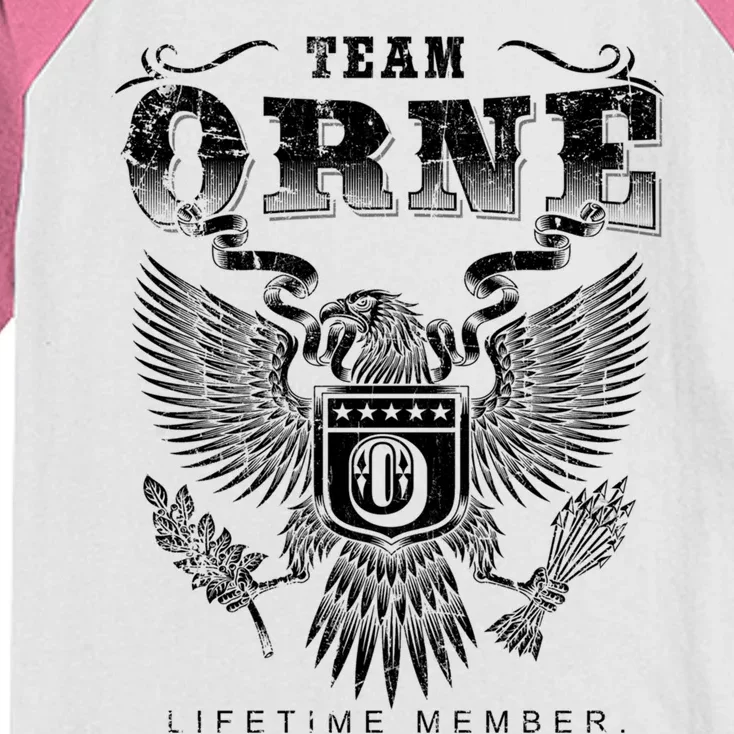 Team Orne Lifetime Member Orne Name Great Gift Kids Colorblock Raglan Jersey