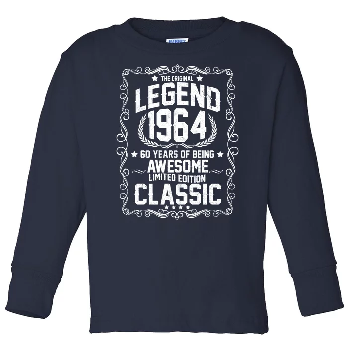 The Original Legend 1964 60th Birthday Toddler Long Sleeve Shirt