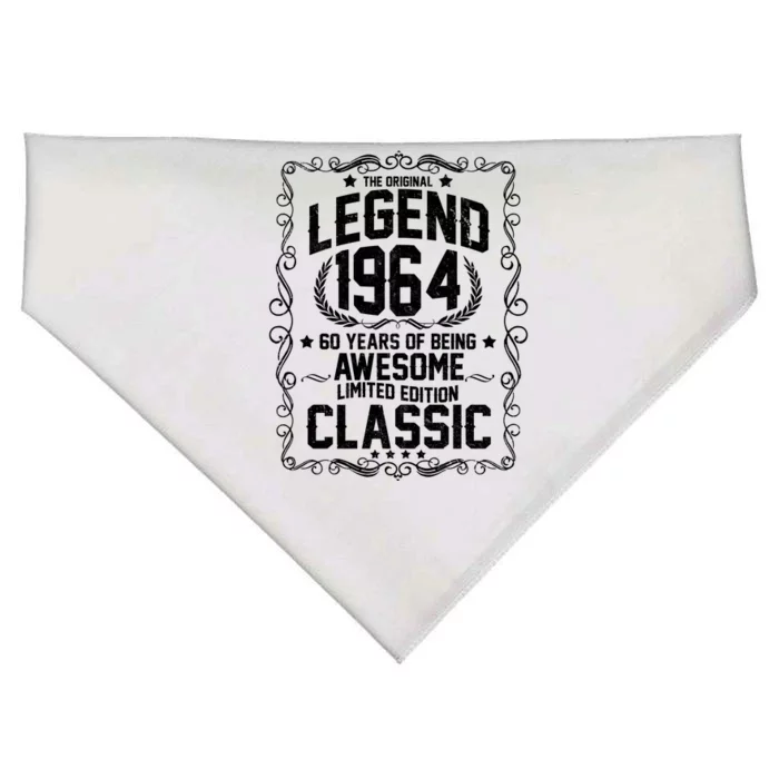 The Original Legend 1964 60th Birthday USA-Made Doggie Bandana