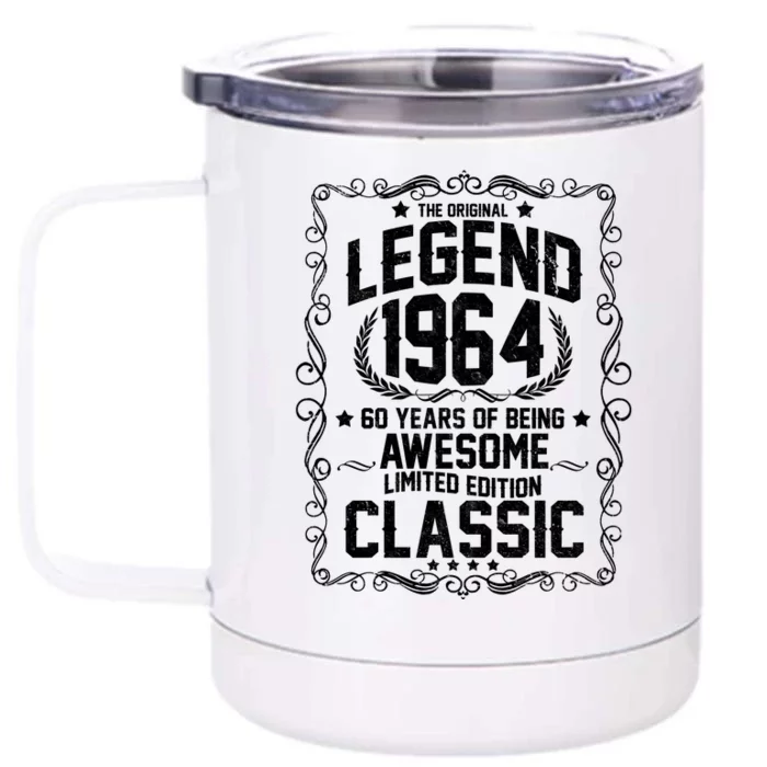 The Original Legend 1964 60th Birthday Front & Back 12oz Stainless Steel Tumbler Cup